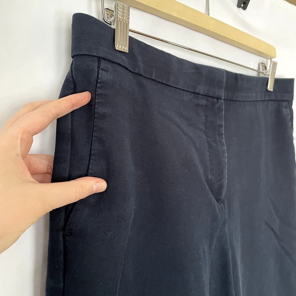 Ann Taylor navy pants women's size 10 business casual trousers cotton blend - Picture 2 of 6